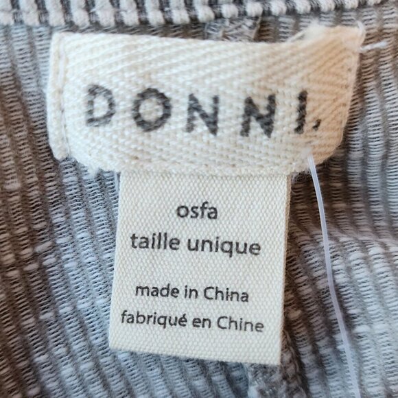 NWT Donni. Striped Gray Ivory Duster Cardigan Womens One Size - Picture 7 of 11